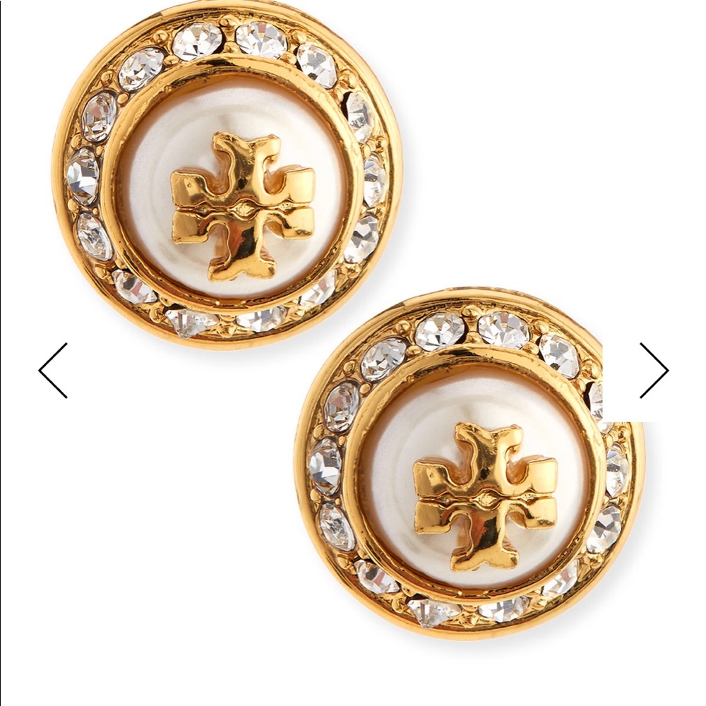 Tory Burch Natalie Pearly Stud Earrings, Gold
